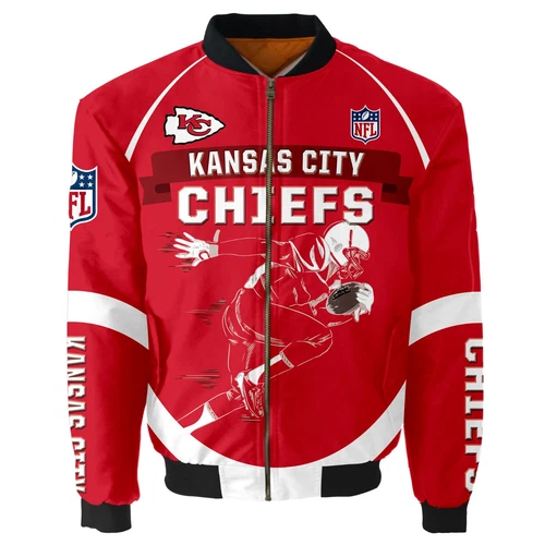 Kansas City Chiefs bomber Jacket running player Casual Jacket