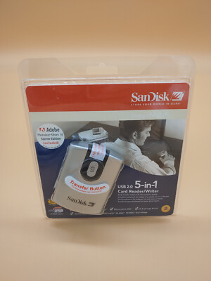 SanDisk - 5-in-1 USB High Speed 2.0 Card Reader Writer SDDR-99-A15