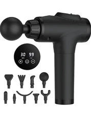 30 SPEED LEVELS, 9 HEADS, MASSAGE GUN HANDHELD DEEP TISSUE, PERCUSSION