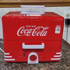 Nostalgia HDS248 Coca-Cola Extra Large Dinner Style Hot Dog Steamer  Bun Warmer