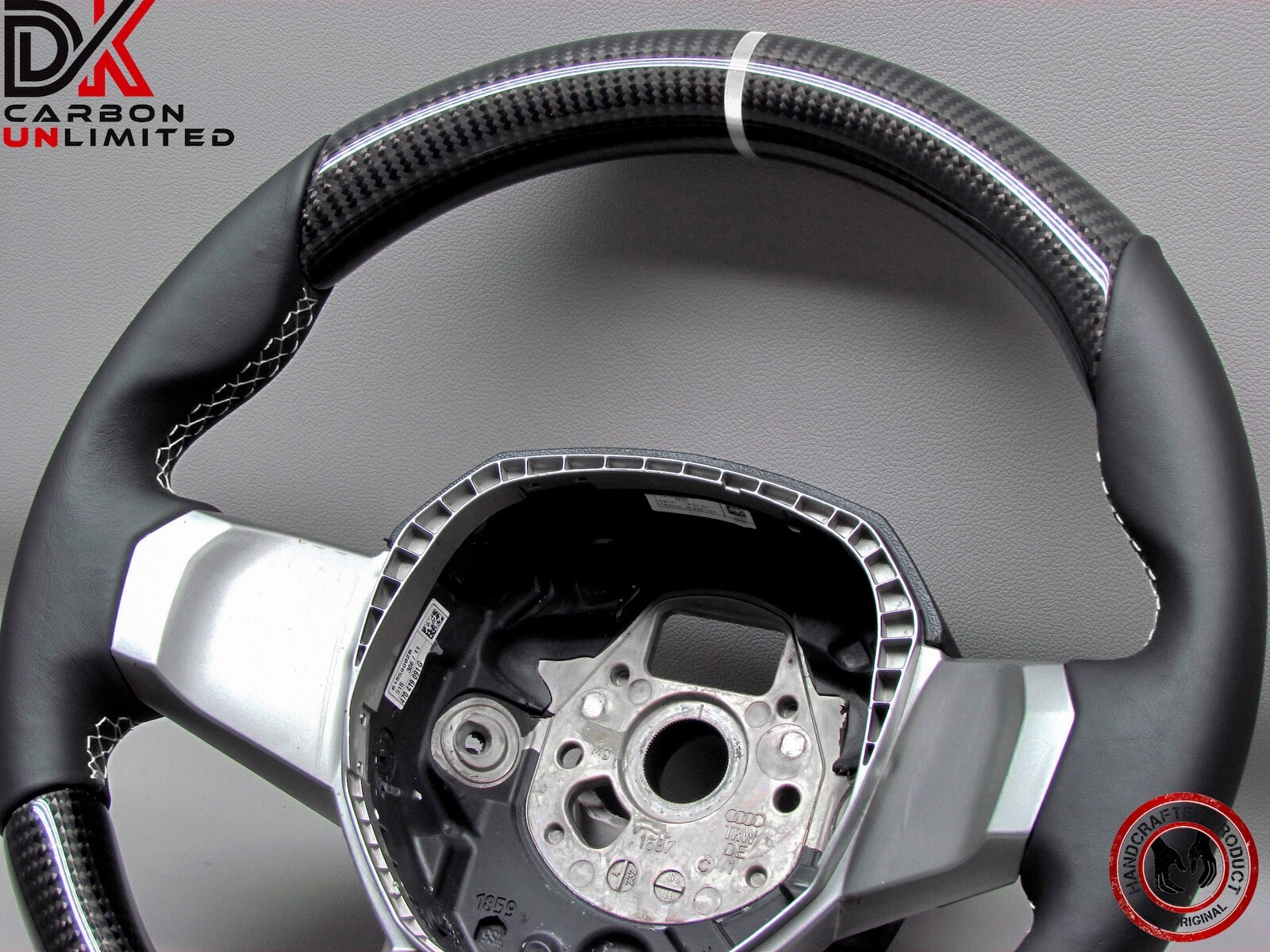 Lamborghini Aventador LP770 SVJ LP720 White Ring Napa Carbon Steering Wheel v4