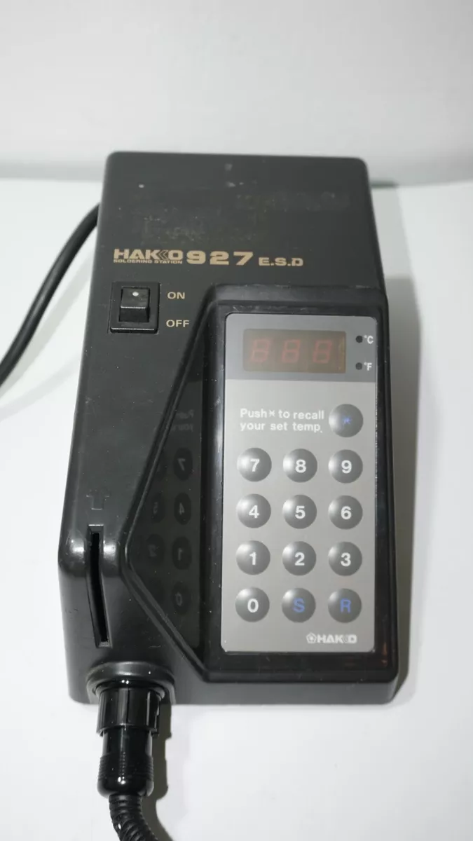 Hakko 927 E.S.D. ESD Soldering Station With Soldering Iron Probe