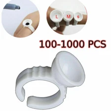 Lot Tattoo Ink Cups Plastic Pigment Rings Holder For Permanent Makeup Eyebrow