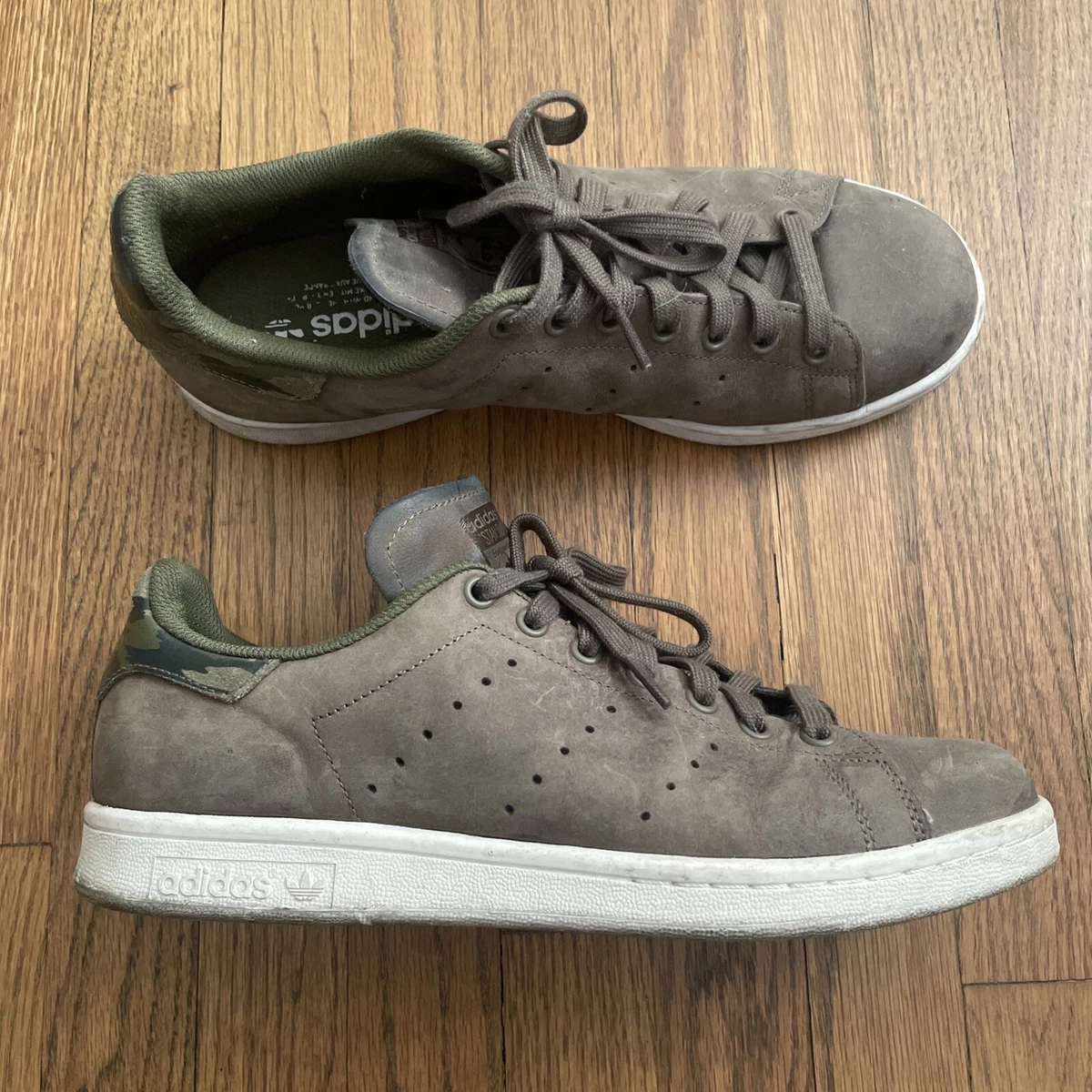 Tigre suficiente anchura ADIDAS Originals Stan Smith Tennis Shoes S75544 Olive Green / Camo Mens 9 |  eBay