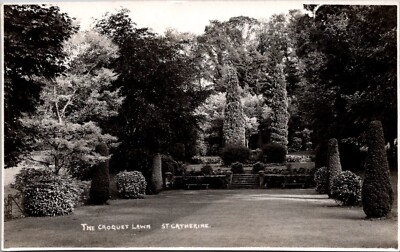 RPPC Croquet Lawn St. Catherines Postcard George Love Dafnis of Bath