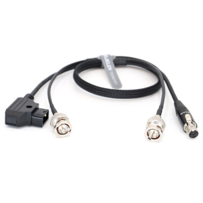 Dtap to Ta4f 4pin Female for TVLogic 058 056 F-5A F-10A Power Cable+SDI Cable