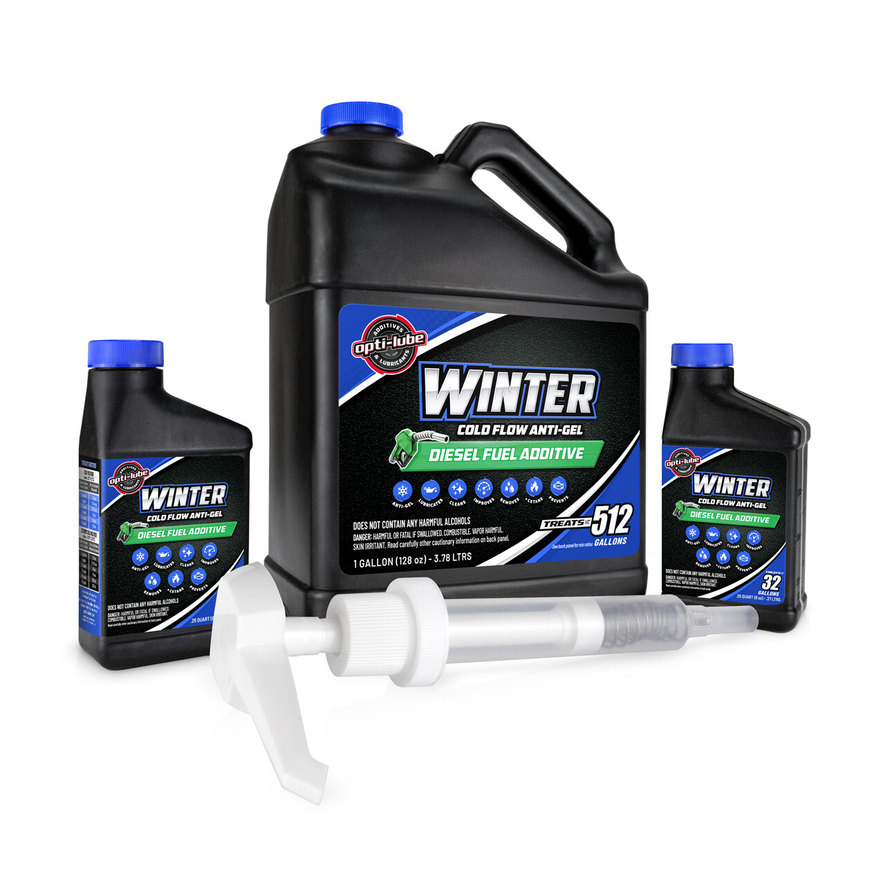 Opti-Lube Winter Anti-Gel Diesel Fuel Additive, 1 Gallon + Pump Kit