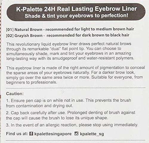K-Palette 1 Day TATTOO REAL LASTING EYEBROW 24h Liquid Liner #01 / 02 from Japan - Picture 5 of 8