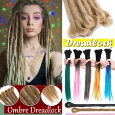 Synthetic Dreadlocks Extensions Single Ended Crochet Dread Handmade Hairpieces