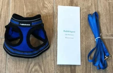 rabbitgoo Small Cat Vest Harness W/Matching Leash Blue Reflective