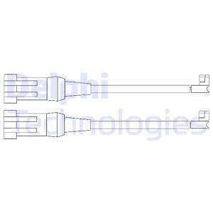 LZ0202 DELPHI Warning Contact, brake pad wear for ,IVECO,TOYOTA