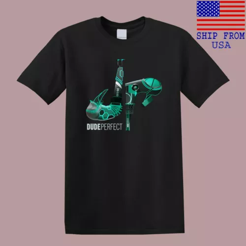Dude Perfect Youtuber Vlogger Men's Black T-Shirt Size S-4XL