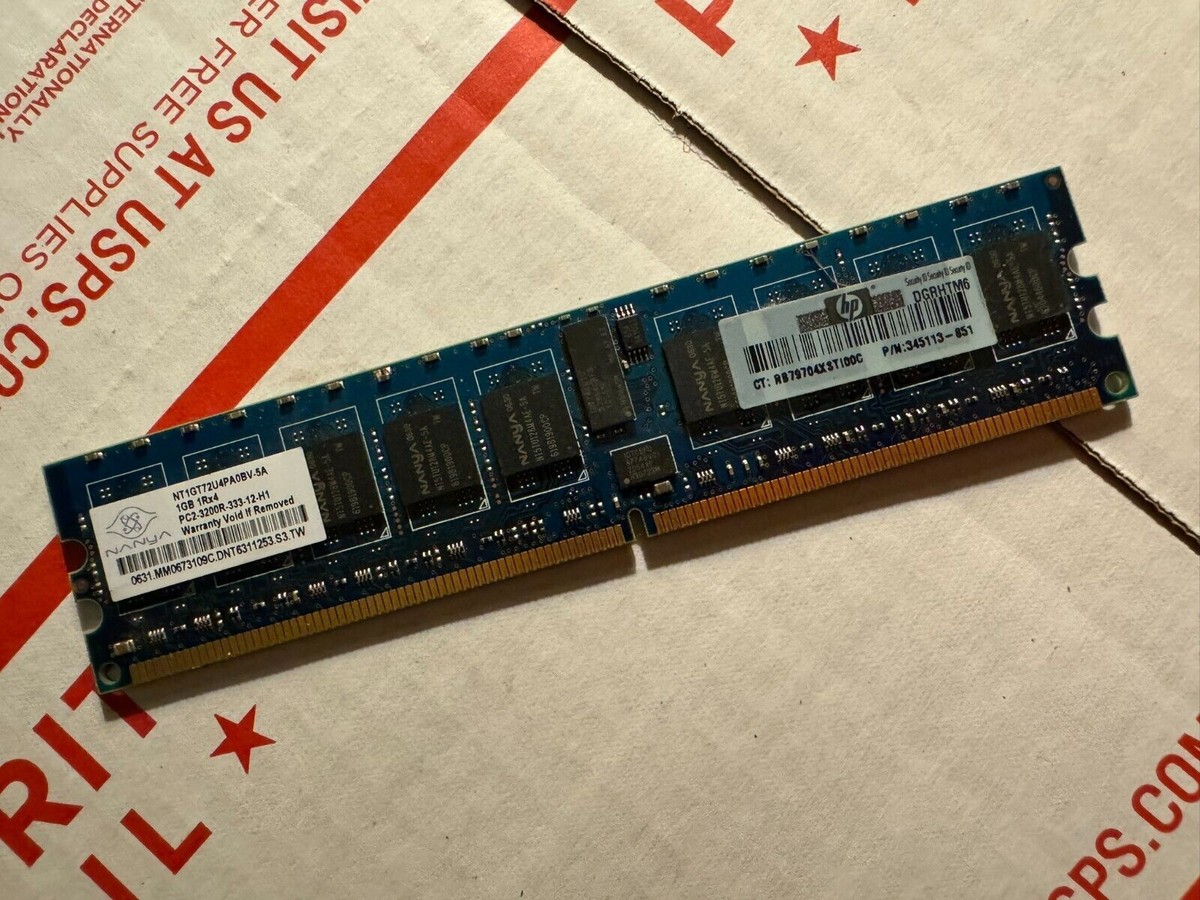 Nanya 1GB 1Rx4 PC2-3200R-333-12-H1 NT1GT72U4PA0BV-5A Memory RAM
