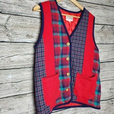 Vintage Susan Bristol Petites Holiday Patchwork Vest Cottagecore Quilted Size S