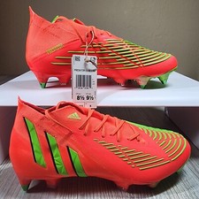 Adidas Predator Edge.1 SG Soccer Cleats Solar Red/Green Men Size 8.5 New GW1016