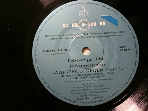 AUFSTAND GEGEN GOTT Hörfolge *CREDO VINYL LP aus den 70s* - Bild 5 von 5
