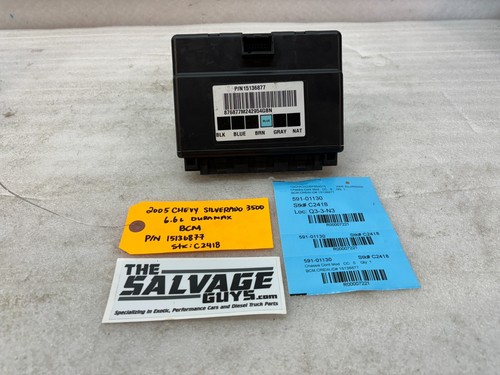 04 05 Chevrolet GMC DURAMAX LLY 6.6 BODY CONTROL MODULE BCM 15136877 - Picture 2 of 24