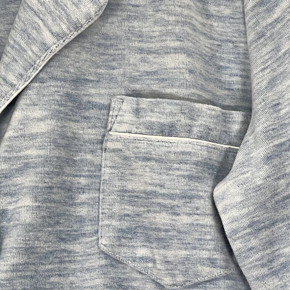 Top de pijama Soft Surroundings con botones delanteros para mujer XL azul manga larga bolsillo W40 Foto 4 de 4