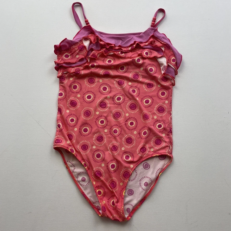 Maiô feminino coleção chá peça única 6 rosa babado estampa floral tiras - Imagem 4 de 4