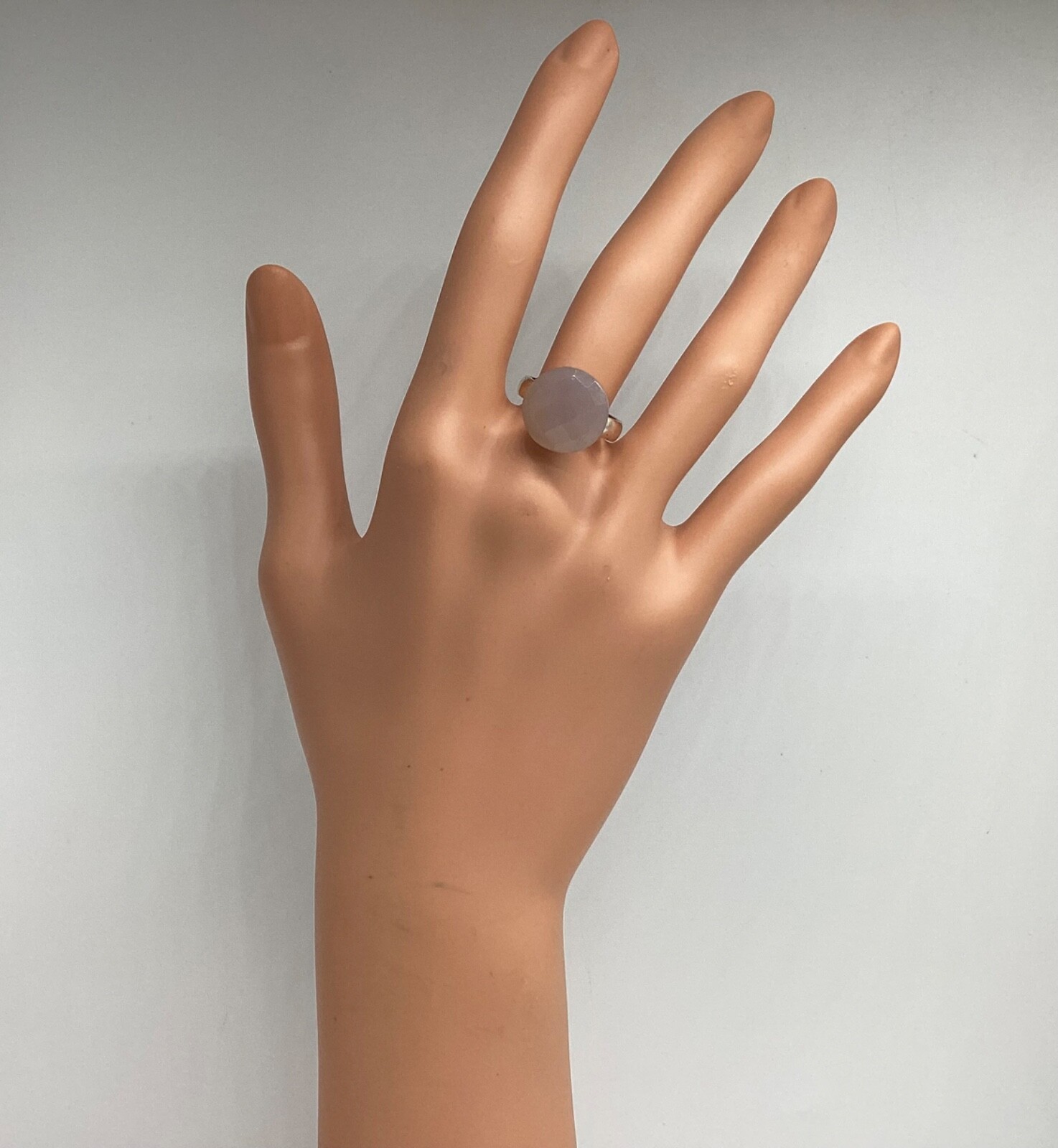 Faceted Gemstone Solid 925 Silver Ring TGGC Size … - image 5