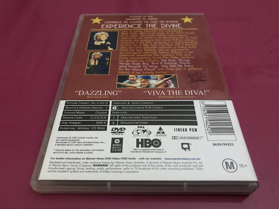 DVD Bette Midler Diva Las Vegas Experience The Divine Foto 2 de 3