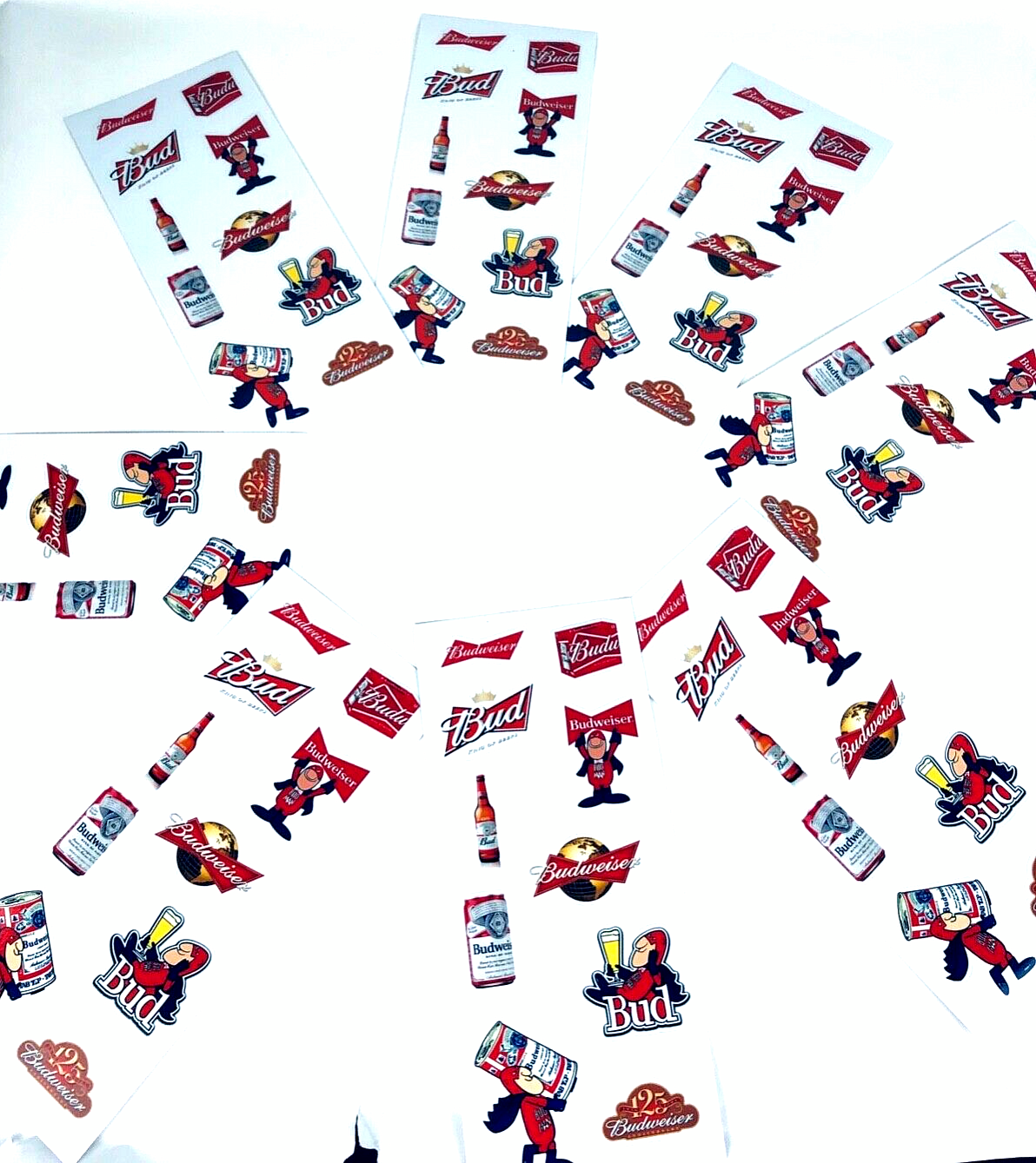 Budweiser Stickers Bud Man by Checkered Flag Racing 1991 edition old