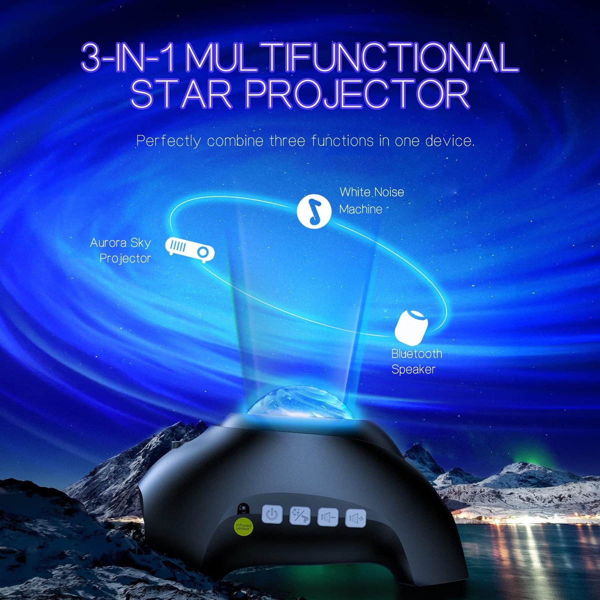 Northern Galaxy Light Aurora Projector with 33 Light Effects Night