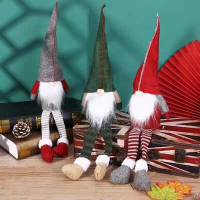 Weihnachtswichtel 50cm Plüsch Puppe Dekofigur Baum Party Weihnachtsmann  Filz