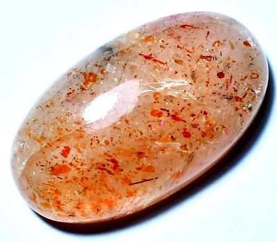 Unbehandelt Orange Sunstone 15.50 Ct Zertifiziert Asterismus Cabochon 22 MM - Bild 1 von 4