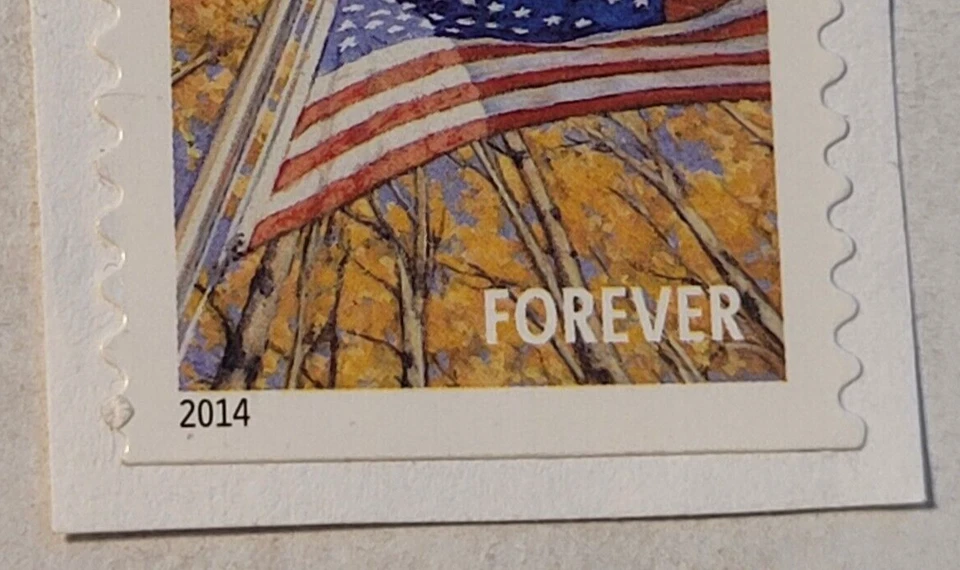 U.S. Postage ~  Forever A Flag Stamp ~  Seasons/Autumn ~ Posted ~ 2014 ~ P19 - Image 3 of 4