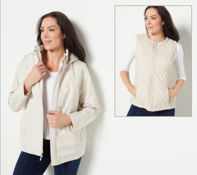 Centigrade 3-in-1 Systems Jacket w/ Quilted Vest Inner Layer-Stone-2X A468017