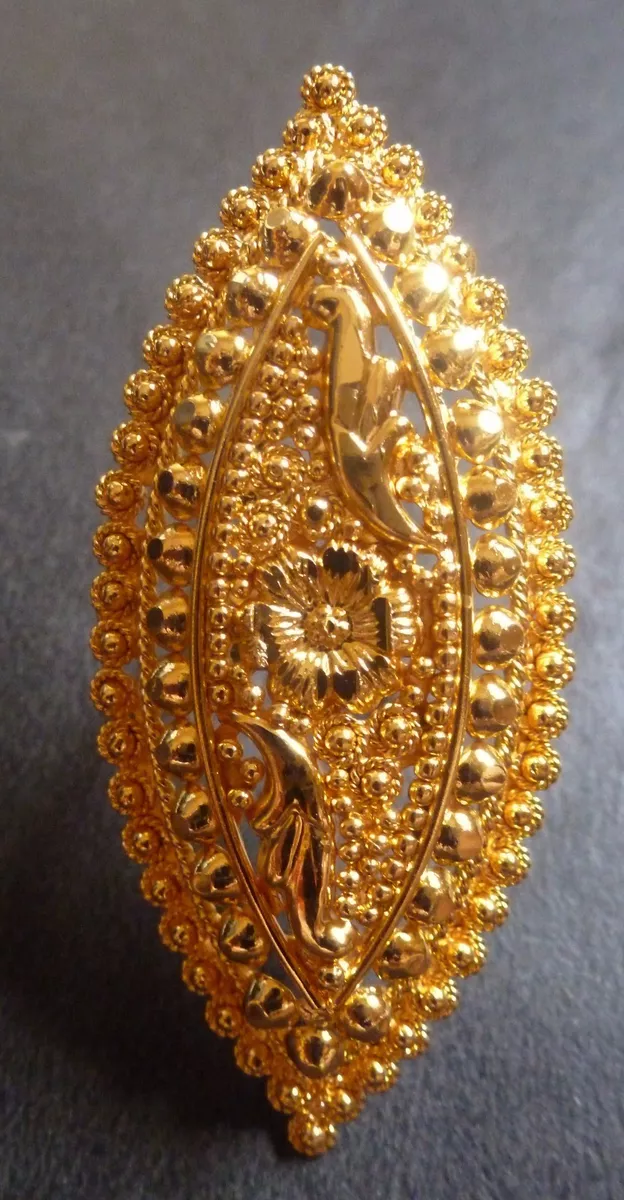 22K Gold Plated Indian 5 cm wedding Bridal Adjustable Finger Ring Cyber Monday