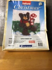 NATURA CHRISTMAS Candy bear 12X 12 LATCH HOOK KIT sealed package
