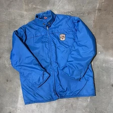 STEARNS Navy Blue Flotation Jacket MADE IN USA Windjammer Boat Fishing Safety