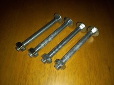 4 x M10 coach carriage pan head bolts 100mm BZP with nuts nut &bolt screw