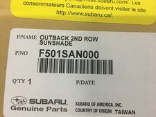 2020-2025 Subaru Outback 2nd Row Window Sunsh...
