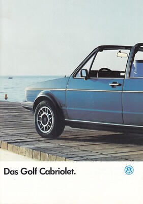 VW Volkswagen Convertible Cabriolet I 1 brochure brochure plus technology 1987 D