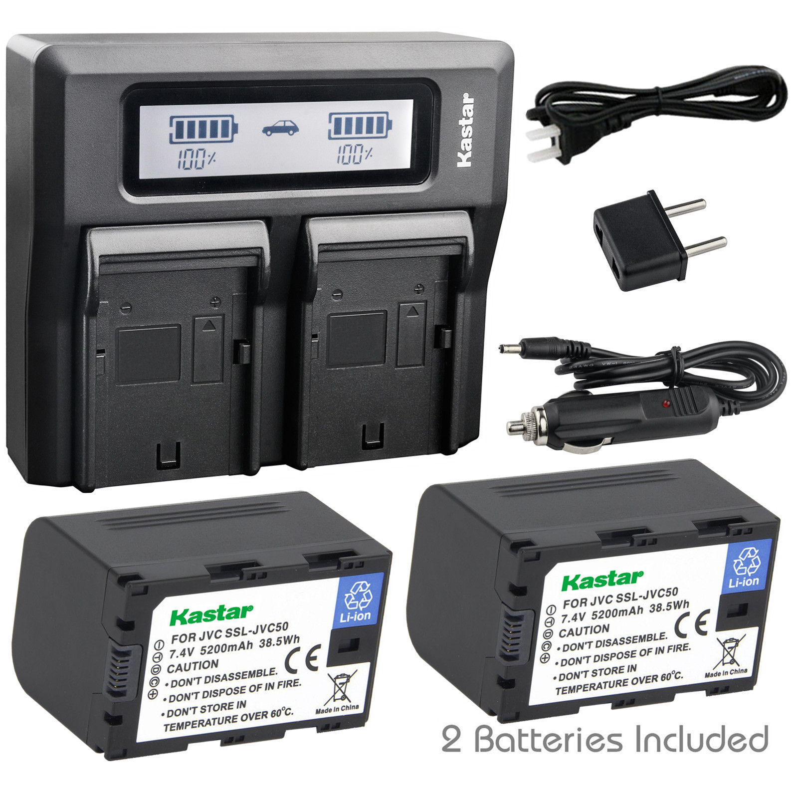 Yeni LCD Çift Pil Şarj Için SSL JVC50 JVC70 GY HM600 HM650 HM200 LS300 Video Kam