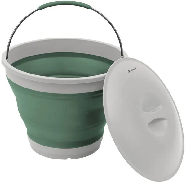Outwell Collaps Bucket With Lid - Shadow Green