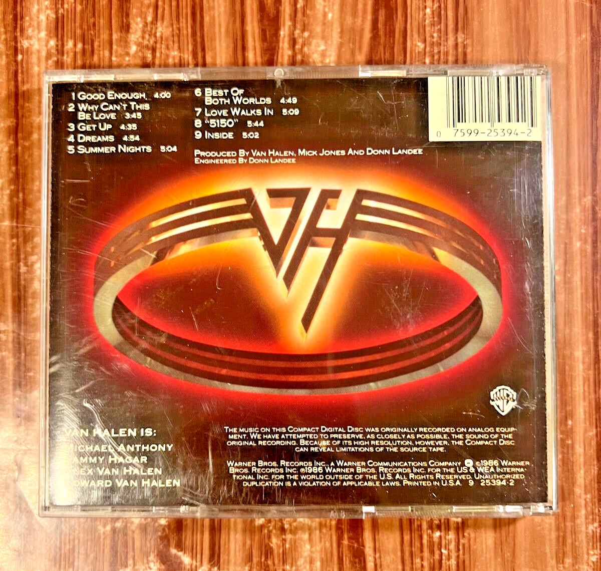 Van Halen 5150 CD 1986 Album Hard Rock Heavy Metal 80's Warner