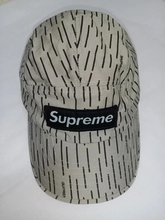 Chapeau casquette de camp vintage Supreme Raindrop Camo 5 panneaux 2001