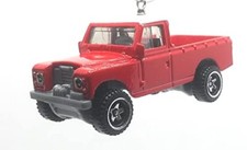 Christmas Ornament for Land Rover Series 3 Pickup Red White Roof