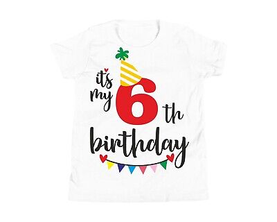 Kids 6th Birthday Shirt. Its My 6th Birthday T Shirt Kids 6th Birthday Shirt. Its My 6th Birthday T Shirt