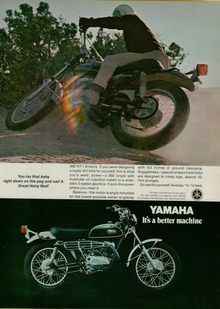 1970 Yamaha 60 RT 1 Enduro Dirt Bike Motorcycle Hairy Ned Photo