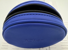 Dior Blue ROUND 5 in. Makeup Pouch Cosmetic Bag Star Zipper NEW 100 AUTHENTIC