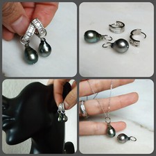 Südsee Tahiti Perlen Ohrringe Ohrhänger Silber 925 Kette Ohrstecker Creolen