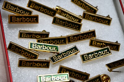 Barbour Badge Genuine Original Metal Brooch/Pin Green/Gold | eBay