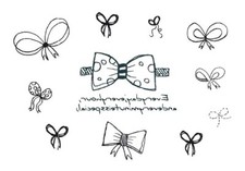 Romantic Temporary Tattoos, Temporary Tattoo - Cute Bows Tattoo