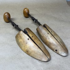 Vintage Adjustable Shoe Tree Solid Wood Shoe Stretcher Marked 3 Size 5-8 1924