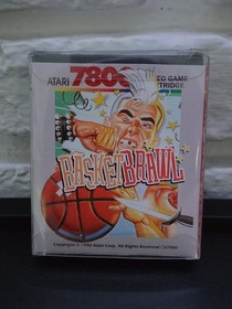 Atari 7800 BASKETBRAWL 1990 TESTED WORKING W/ Protection Sleeve 